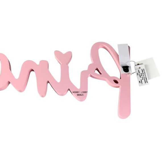 Pink Glitter Princess Wall Decor Sign Glittered Lettering For Home Girls Room De - Picture 9 of 9